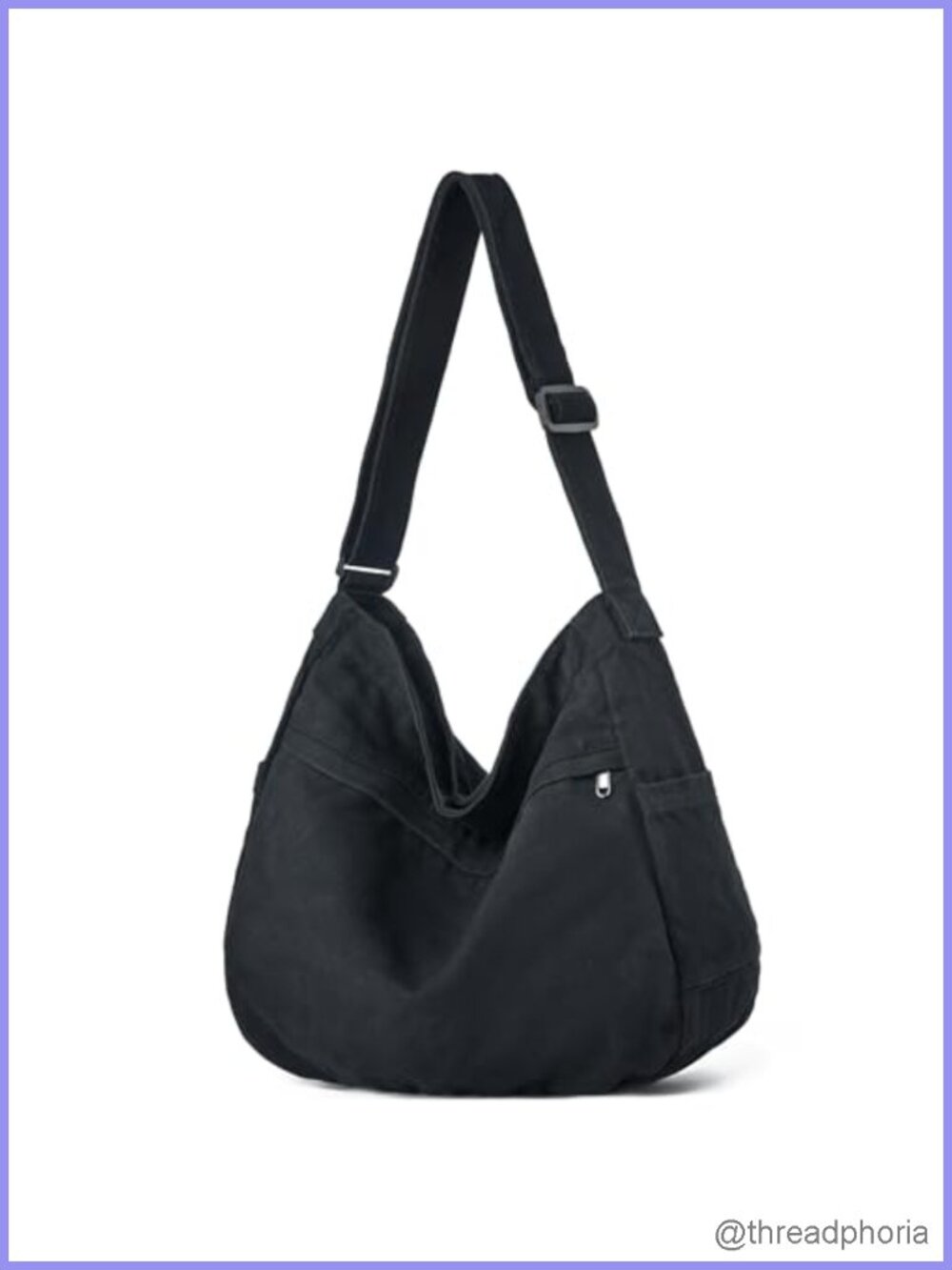 Canvas Hobo Crossbody Tote Bag for Women & Men Large Messenger Shoulder Bag